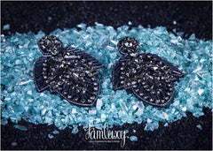 Trendy Grey Stone Earring