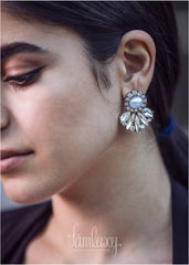 Pearl And Zirconia Diamond Stones Earring