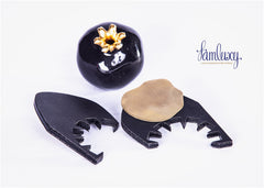 Handmade Gold Plated Leather Earring
