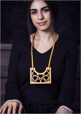 Leather and Plexiglass Necklace