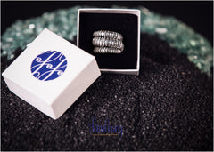3 Scratch Silver Ring