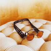 Leather eyewear retainer with creative design