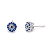 Evil Eye Silver Stud Earring Handcrafted Silver Earring