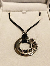 Round Grey Necklace with Stone