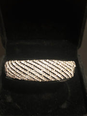Crystal Silver Bangle