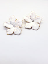 White Flower Earrings