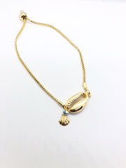 Gold Shell with Eye Bracelet