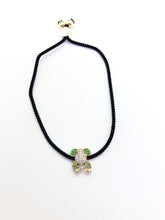 Gold Frog Black Band Bracelet