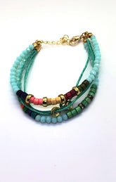 Light Green Multi Layer Stone Bracelet