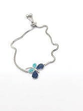 Silver Band Butterfly with Light Blue and Dark Blue Colours