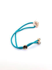 Rose Gold Crown with Light Blue Band Bracelet