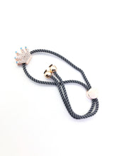Rose Gold Crown with Grey Band Bracelet