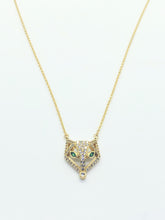 Gold Fox Face Necklace