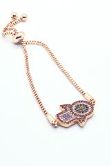 Rose Gold Hamsa Coloured Bracelet