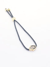 Gold Hamsa with Grey Band Bracelet