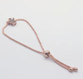 Rose Gold Coloured Angel Fitted Bracelet