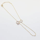 Gold Infinite Heart Hand Chain Bracelet