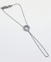 Silver Circle Hamsa Bracelet