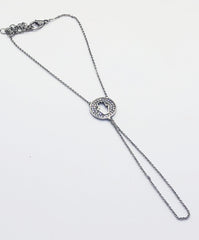 Silver Circle Hamsa Bracelet