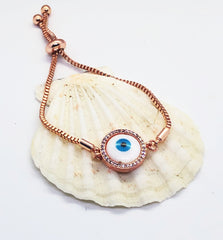 Rose Gold Fitted Cyclops Eye Bracelet