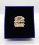 Gold And Silver Zirconia Ring