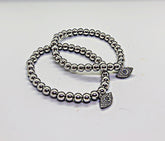 Sterling silver bracelet with zirconia evil eye