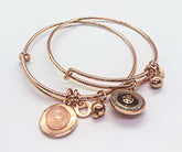 Rose Gold double side bangle
