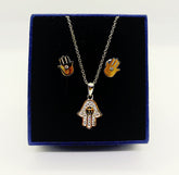 Sterling Silver Hamsa-Hand Set