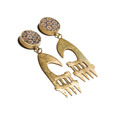 GOLD AX HEAD EARRINGS