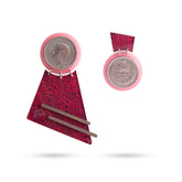 Red Harp Earrings