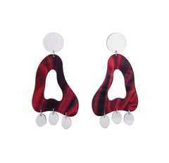 Red Drop Earrings