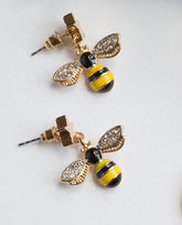 Gold Bee Earrings