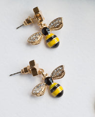 Gold Bee Earrings
