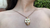 Gold plated Face Necklace