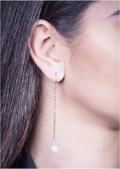 Gold plated hand made calligraphy earring (Tanha Tou Beman)