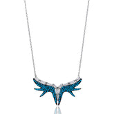 Butterfly Turkish Handcrafted Silver Zirconia Pendant