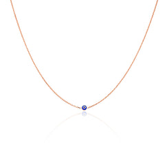 Sterling Silver 925 Single Evil Eye Necklace