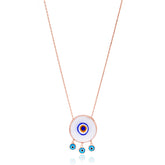 925 Sterling Silver Enamel Evil Eye Handcrafted Pendant