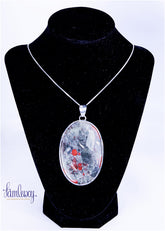 Silver pendent with natural stone