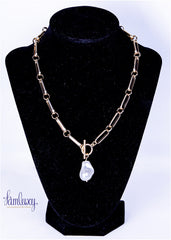 Gold plated chain with pearl