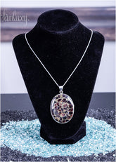 Silver pendent with natural stone