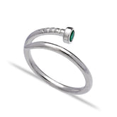 Handcrafted Silver Adjustable Nail Ring