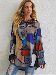 Color-Block Figure Graphic Raglan Sleeve