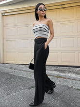 High Waist Fold Pleated Pants