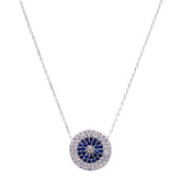 Evil Eye Turkish Handcrafted Silver Zirconia Pendant