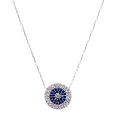 Evil Eye Turkish Handcrafted Silver Zirconia Pendant
