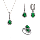 Turkish Handcrafted Zirconia Silver Set