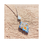 Slimi Silver & Copper Necklace with Enemal