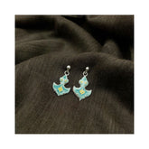 Slimi Silver & Copper Earrings with Enemal