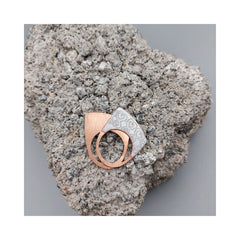 Graphite painted Enemal Copper ring